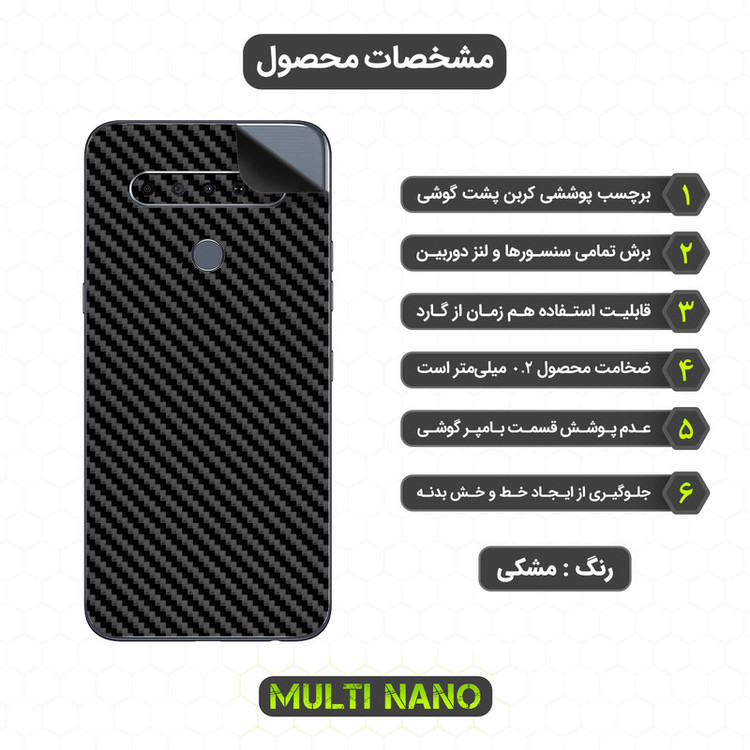 محافظ صفحه نمایش مولتی نانو مدل X-SFC مناسب برای گوشی موبایل ال جی Q61 به همراه برچسب پوششی