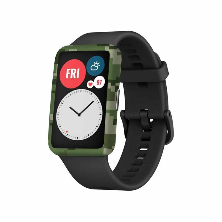 برچسب ماهوت طرح Army-Green-Pixel مناسب برای ساعت هوشمند هوآوی Watch Fit