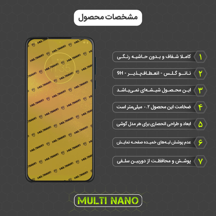 محافظ صفحه نمایش مولتی نانو مدل X-SFC مناسب برای گوشی موبایل موتورولا One Macro به همراه برچسب پوششی
