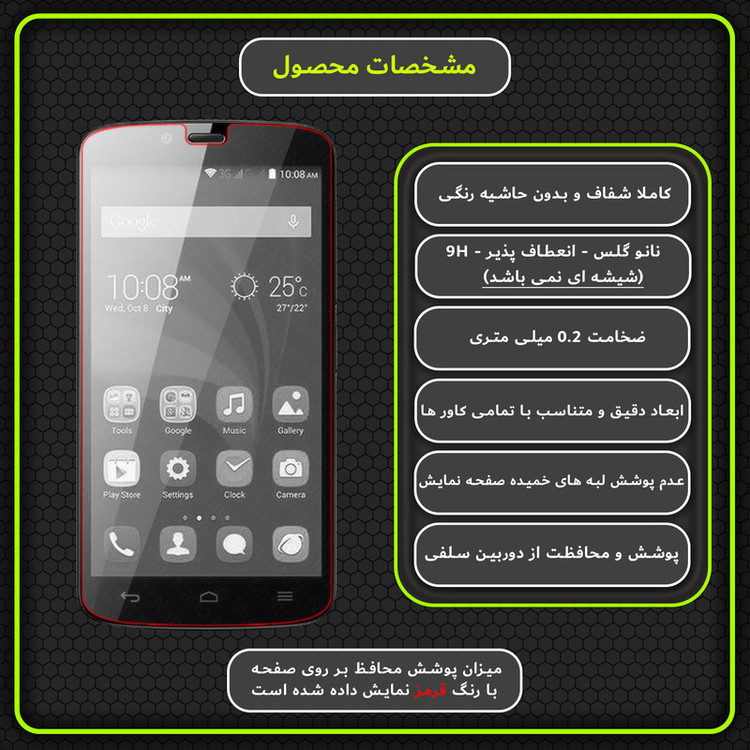محافظ صفحه نمایش مولتی نانو مدل X-S2N مناسب برای گوشی موبایل آنر 3C Play بسته دو عددی