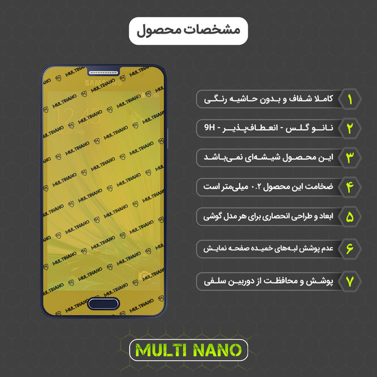 محافظ صفحه نمایش مولتی نانو مدل X-SFT مناسب برای گوشی موبایل سامسونگ Galaxy A3 به همراه محافظ پشت گوشی