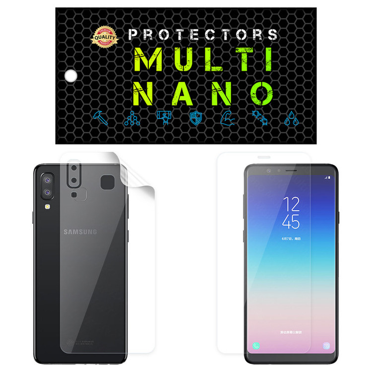 محافظ صفحه نمایش مولتی نانو مدل X-SFT مناسب برای گوشی موبایل سامسونگ Galaxy A8 Star به همراه محافظ پشت گوشی