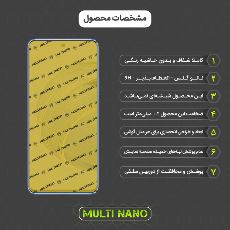 محافظ صفحه نمایش مولتی نانو مدل X-SFL مناسب برای گوشی موبایل هوآوی nova 10 Youth به همراه برچسب پوششی
