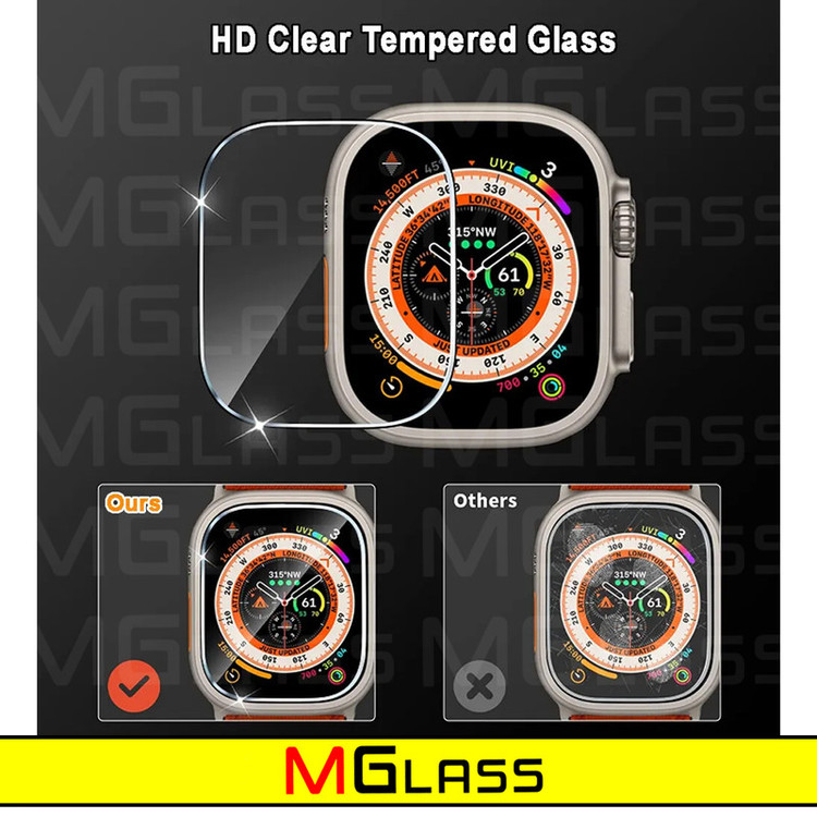محافظ صفحه نمایش شیشهای امگلس مدل Glass-MG مناسب برای ساعت هوشمند ویرفیت X8 Ultra بسته دو عددی