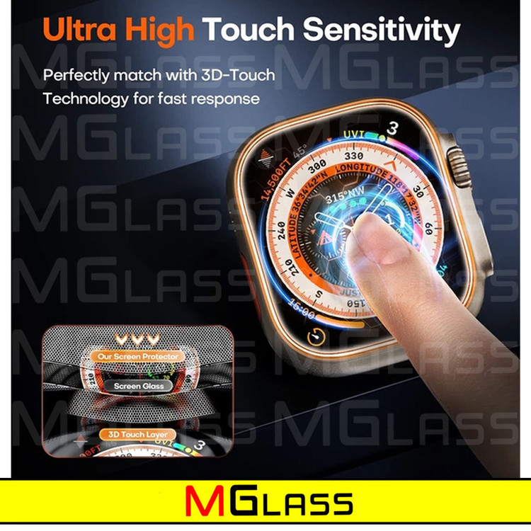 محافظ صفحه نمایش شیشهای امگلس مدل Glass-MG مناسب برای ساعت هوشمند ویرفیت X8 Ultra بسته دو عددی