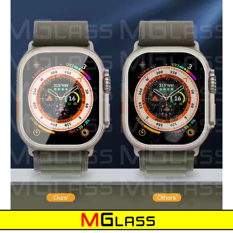 محافظ صفحه نمایش شیشهای امگلس مدل Glass-MG مناسب برای ساعت هوشمند ویرفیت X8 Ultra بسته دو عددی