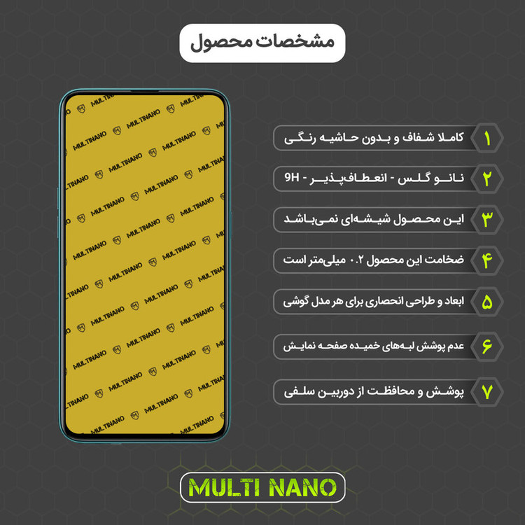 محافظ صفحه نمایش مولتی نانو مدل X-S2N مناسب برای گوشی موبایل اوپو A7 بسته دو عددی