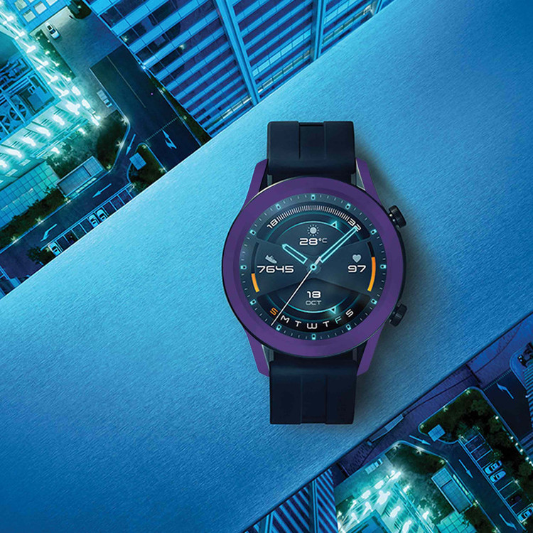 برچسب ماهوت طرح Matte-BlueBerry مناسب برای ساعت هوشمند هوآوی Watch GT2
