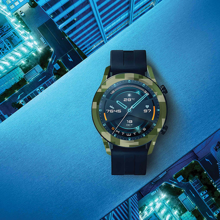 برچسب ماهوت طرح Army-Green-Pixel مناسب برای ساعت هوشمند هوآوی Watch GT2