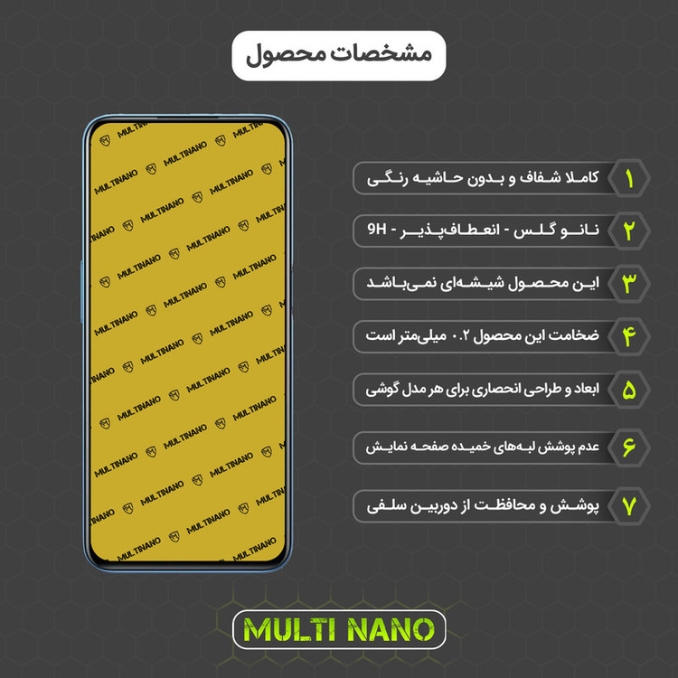 محافظ صفحه نمایش مولتی نانو مدل X-S2N مناسب برای گوشی موبایل ریلمی V13 بسته دو عددی