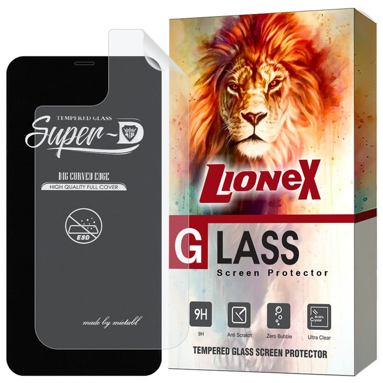 محافظ صفحه نمایش لایونکس مدل SUNL مناسب برای گوشی موبایل اپل iPhone 12 به همراه محافظ پشت گوشی