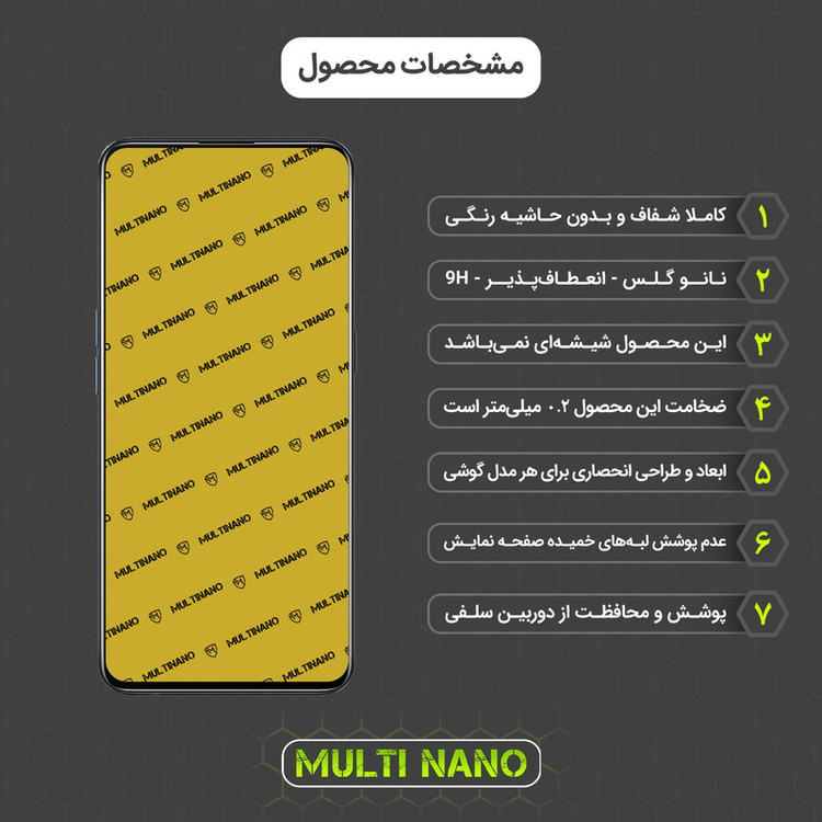 محافظ صفحه نمایش مولتی نانو مدل X-S1N مناسب برای گوشی موبایل اوپو K9