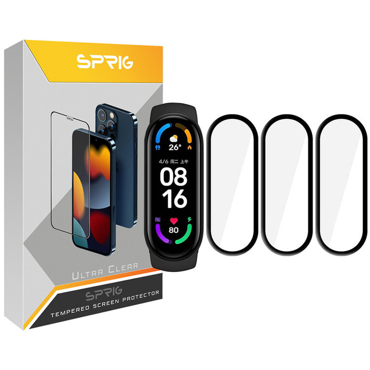 محافظ صفحه نمایش نانو اسپریگ مدل SPG مناسب برای ساعت هوشمند شیائومی Mi Band 7 بسته سه عددی