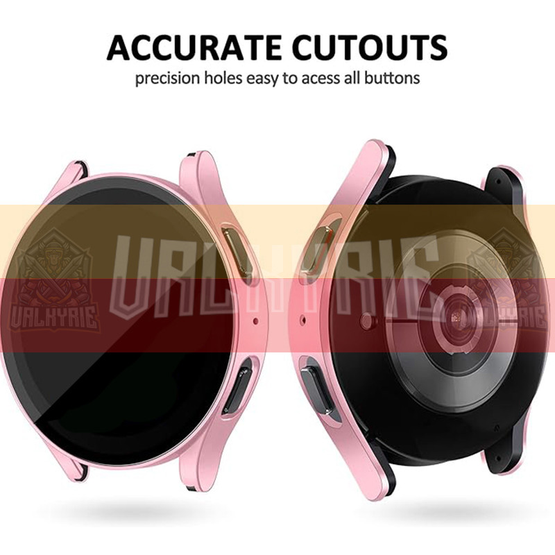 کاور والکری مدل Cover With Glass مناسب برای ساعت هوشمند سامسونگ Galaxy Watch 4 40mm به همراه محافظ صفحه نمایش