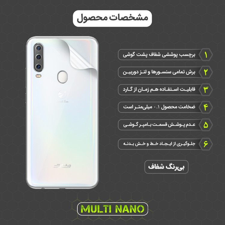 محافظ صفحه نمایش مولتی نانو مدل X-SFT مناسب برای گوشی موبایل جی ال ایکس Genral Luxe Shahin 2 به همراه محافظ پشت