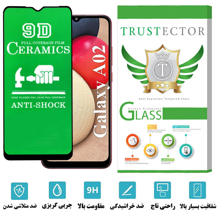 محافظ صفحه نمایش سرامیکی تراستکتور مدل CRTA مناسب برای گوشی موبایل سامسونگ Galaxy A02