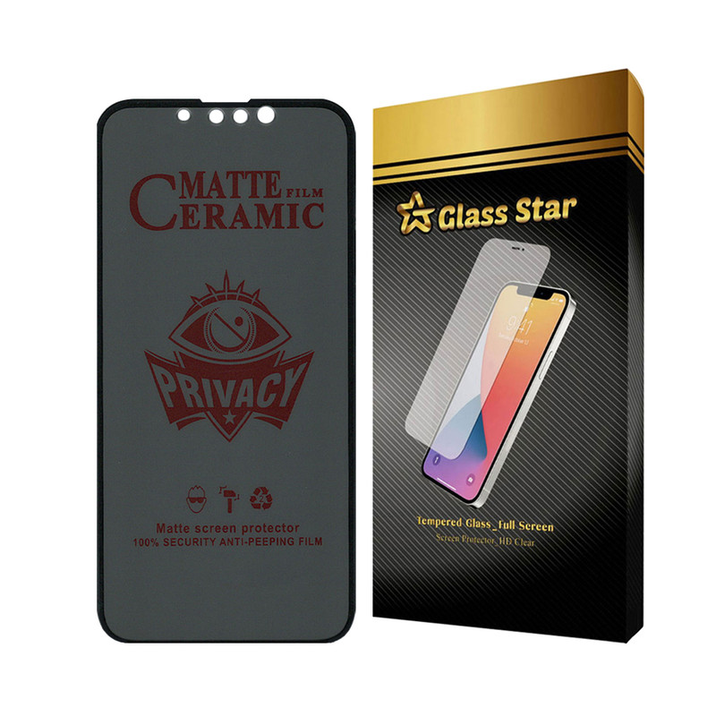 محافظ صفحه نمایش سرامیکی حریم شخصی گلس استار مدل SLPRICRGS مناسب برای گوشی موبایل اپل iPhone 13 Pro / iPhone 13 / iPhone 14