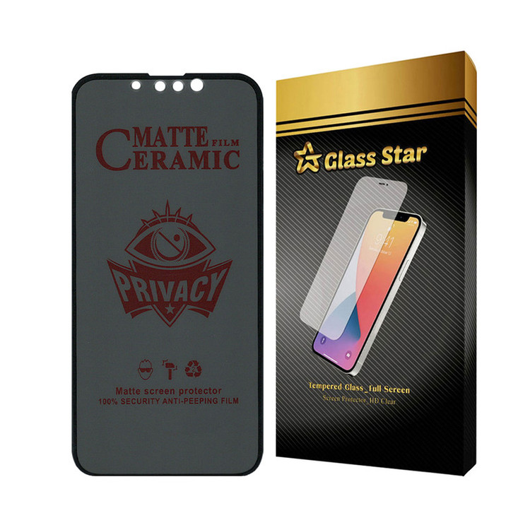 محافظ صفحه نمایش سرامیکی حریم شخصی گلس استار مدل SLPRICRGS مناسب برای گوشی موبایل اپل iPhone 13 Pro / iPhone 13 / iPhone 14