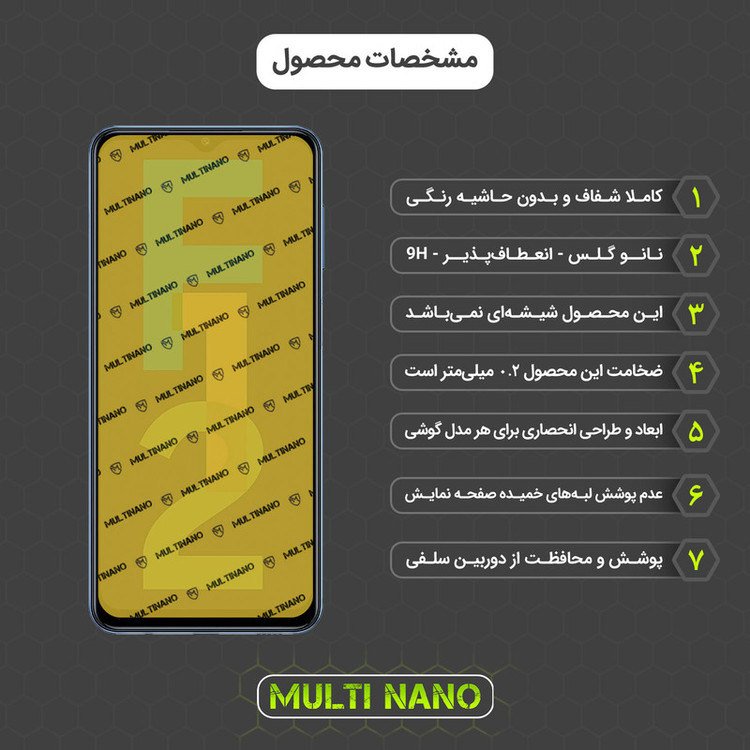 محافظ صفحه نمایش مولتی نانو مدل X-SFM مناسب برای گوشی موبایل سامسونگ Galaxy F12 به همراه برچسب پوششی