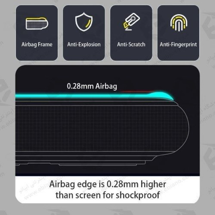 محافظ صفحه نمایش گلس استار مدل AIRBAG مناسب برای گوشی موبایل اپل iPhone 6 Plus