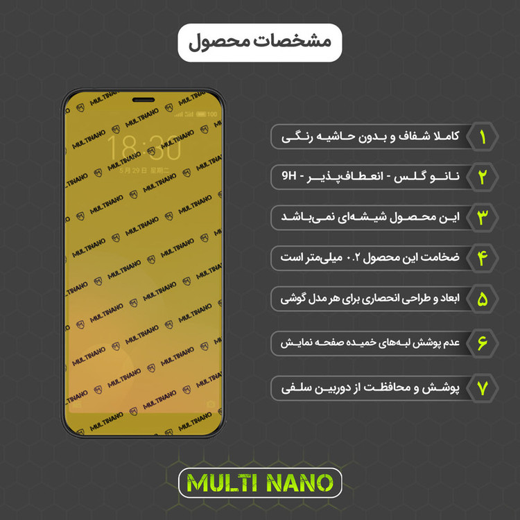 محافظ صفحه نمایش مولتی نانو مدل X-SFM مناسب برای گوشی موبایل میزو M6T به همراه برچسب پوششی