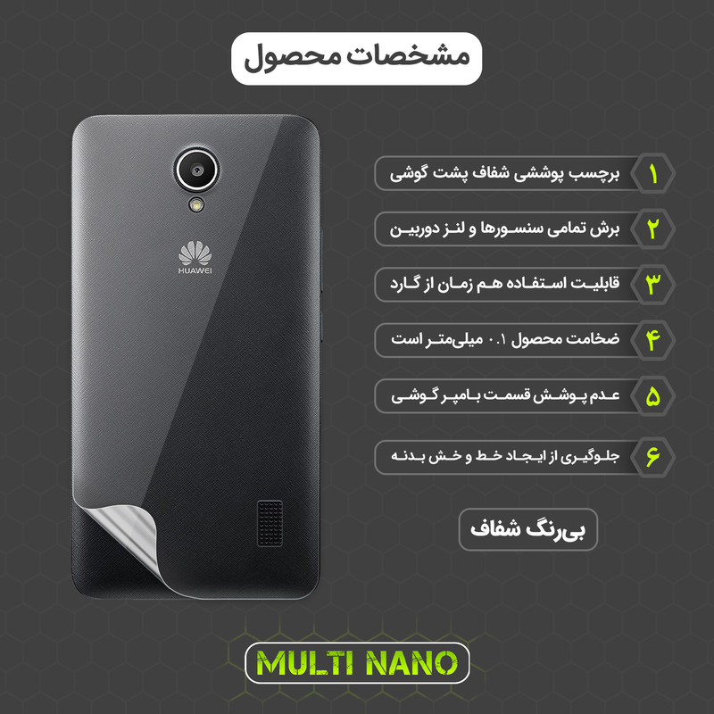 محافظ صفحه نمایش مولتی نانو مدل X-SFT مناسب برای گوشی موبایل هوآوی Ascend Y635 به همراه محافظ پشت