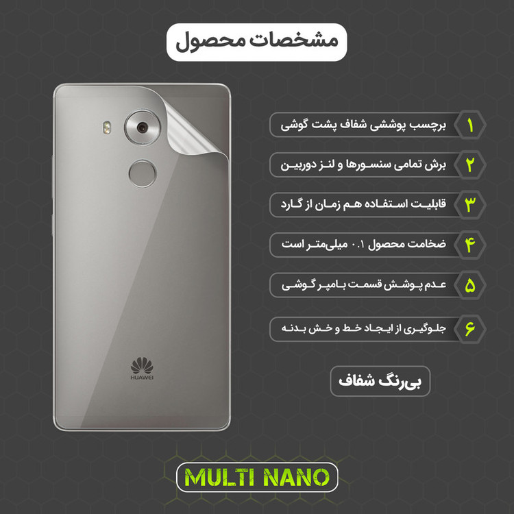 محافظ صفحه نمایش مولتی نانو مدل X-SFT مناسب برای گوشی موبایل هوآوی Mate 8 به همراه محافظ پشت