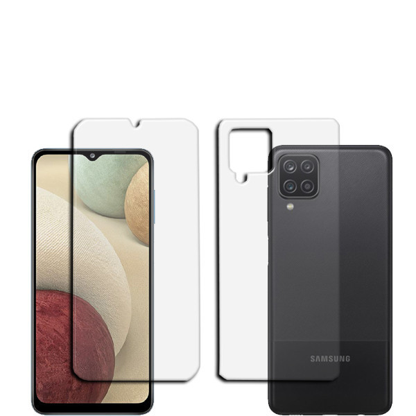محافظ صفحه نمایش نانو کد PG مناسب برای گوشی موبایل سامسونگ Galaxy A12 به همراه محافظ پشت گوشی