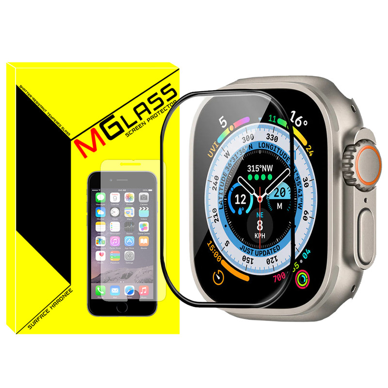 محافظ صفحه نمایش شیشهای امگلس مدل SH-FULL-MG مناسب برای ساعت هوشمند ویرفیت S8 Ultra max