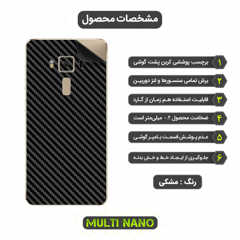 برچسب پوششی مولتی نانو مدل X-F1C مناسب برای گوشی موبایل ایسوس Zenfone 3 Deluxe 5.7in / ZS570KL