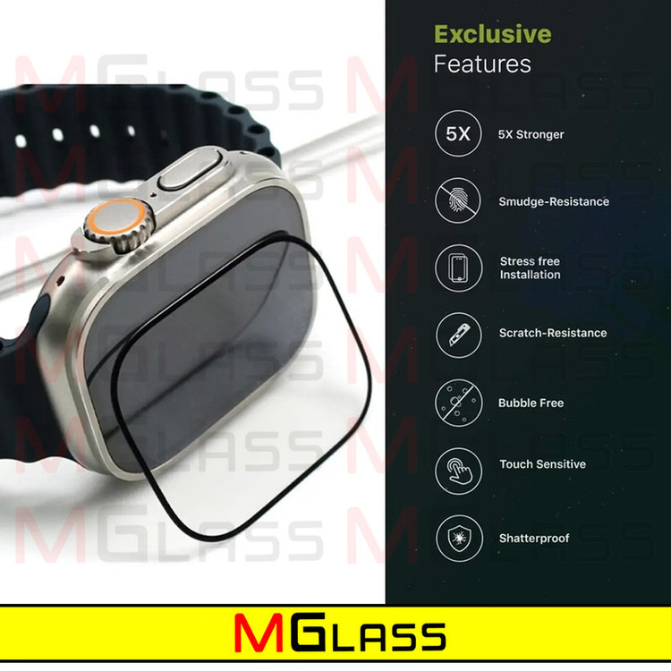 محافظ صفحه نمایش شیشهای امگلس مدل SH-FULL-MG مناسب برای ساعت هوشمند ویرفیت HK8 pro max / HK9 ultra 2 / T900 Ultra