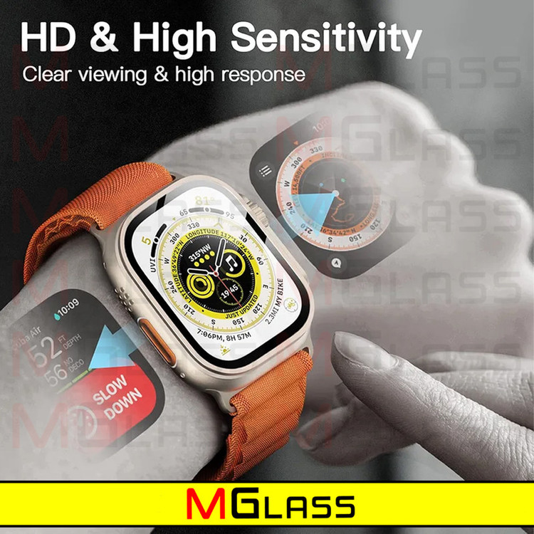 محافظ صفحه نمایش شیشهای امگلس مدل SH-FULL-MG مناسب برای ساعت هوشمند ویرفیت HK8 pro max / HK9 ultra 2 / T900 Ultra