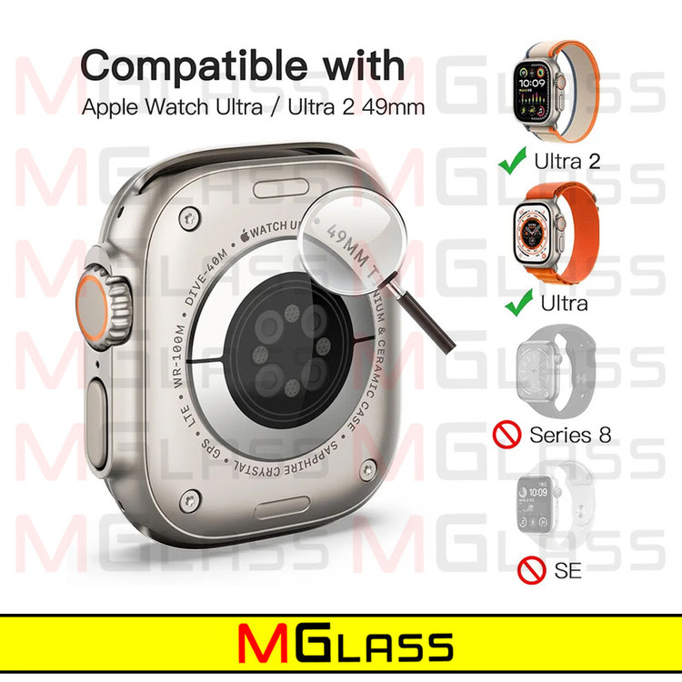 محافظ صفحه نمایش شیشهای امگلس مدل SH-FULL-MG مناسب برای ساعت هوشمند ویرفیت HK8 pro max / HK9 ultra 2 / T900 Ultra