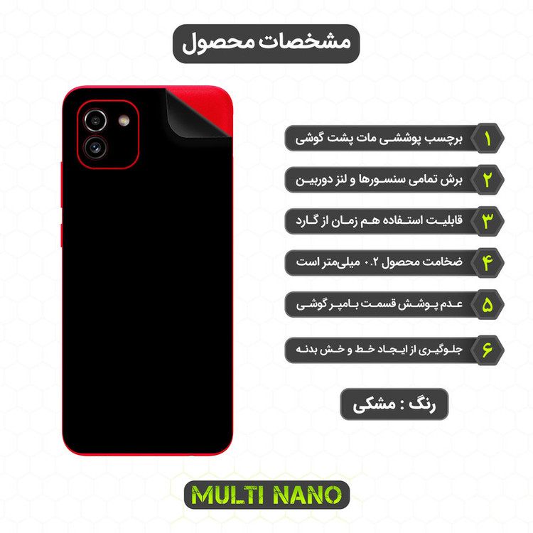 محافظ صفحه نمایش مولتی نانو مدل X-SFM مناسب برای گوشی موبایل سامسونگ Galaxy A03 به همراه برچسب پوششی