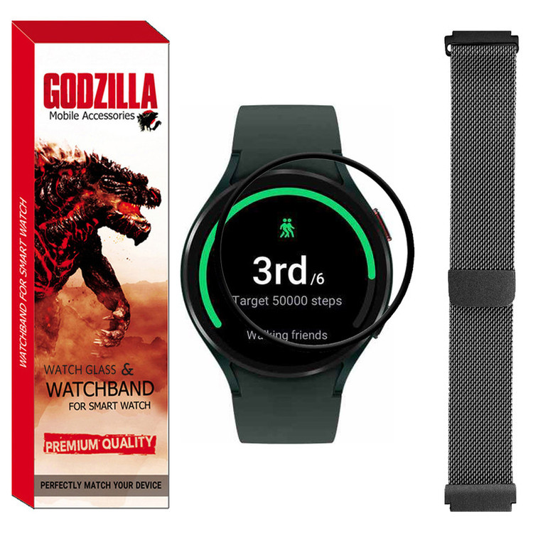 محافظ صفحه نمایش گودزیلا مدل GS-MLS مناسب برای ساعت هوشمند سامسونگ Watch 4 40mm به همراه بند