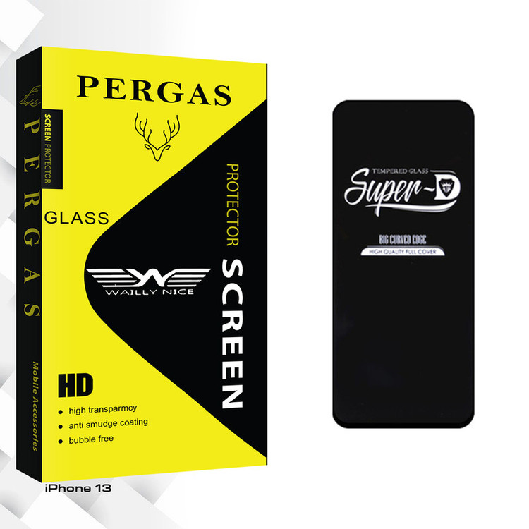 محافظ صفحه نمایش وایلی نایس مدل Pergas Glass Super-D مناسب برای گوشی موبایل اپل iPhone 13