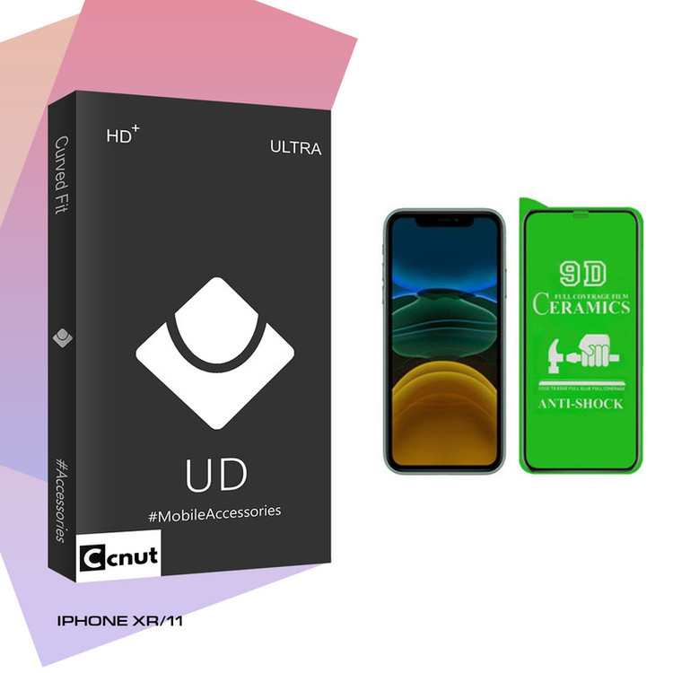 محافظ صفحه نمایش سرامیکی کوکونات مدل UD Black مناسب برای گوشی موبایل اپل IPHONE XR/11