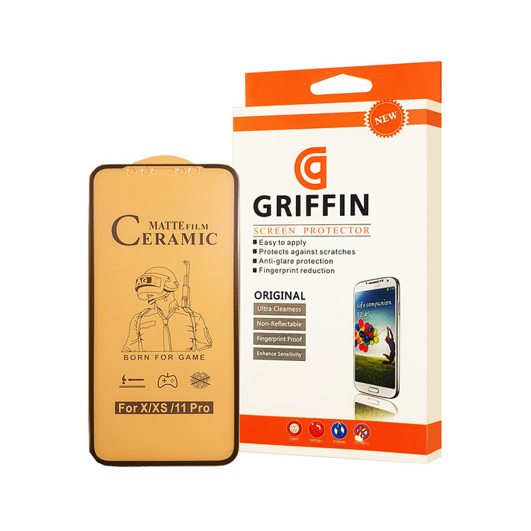 محافظ صفحه نمایش سرامیکی مات گریفین مدل FLCRM GN st مناسب برای گوشی موبایل اپل iPhone 11 Pro