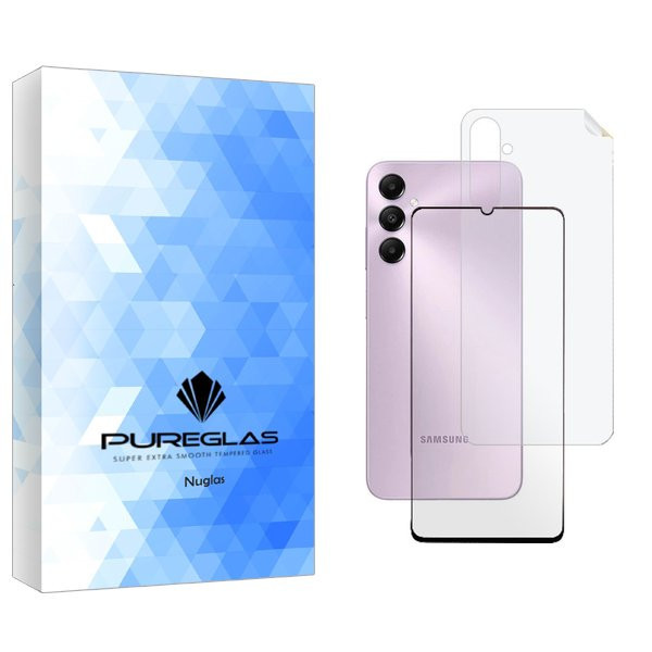 محافظ صفحه نمایش شیشه ای پیور گلس مدل NueGlas مناسب برای گوشی موبایل سامسونگ Galaxy A15 به همراه محافظ پشت گوشی