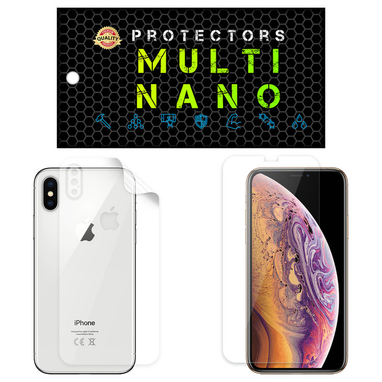 محافظ صفحه نمایش مولتی نانو مدل X-SFT مناسب برای گوشی موبایل اپل iPhone XS به همراه محافظ پشت گوشی