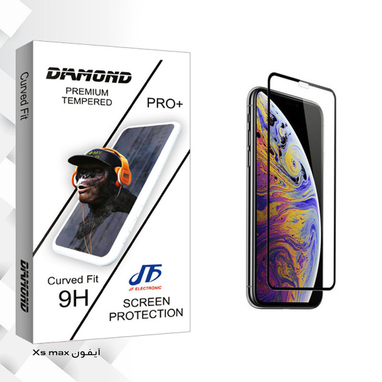 محافظ صفحه نمایش شیشه ای جی اف مدل Diamond glass مناسب برای گوشی موبایل اپل iPhone Xs max