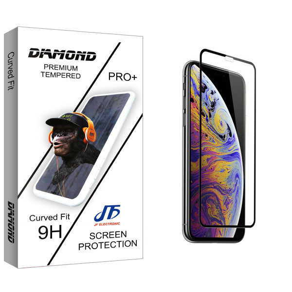 محافظ صفحه نمایش شیشه ای جی اف مدل Diamond glass مناسب برای گوشی موبایل اپل iPhone Xs max
