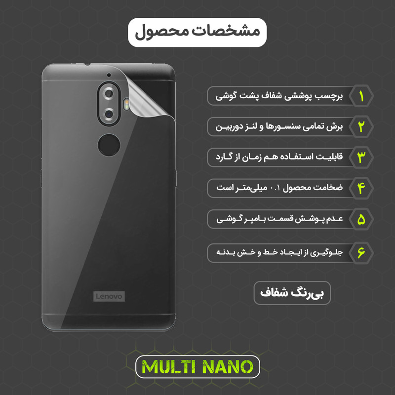 محافظ صفحه نمایش مولتی نانو مدل X-SFT مناسب برای گوشی موبایل لنوو K8 Plus به همراه محافظ پشت