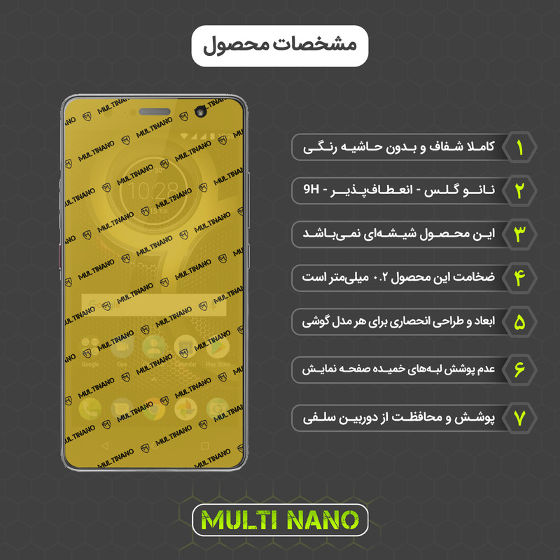 محافظ صفحه نمایش مولتی نانو مدل X-SFT مناسب برای گوشی موبایل لنوو K8 Plus به همراه محافظ پشت