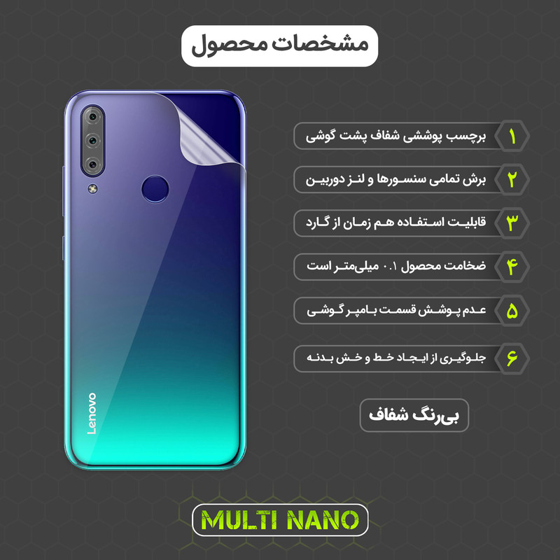 محافظ صفحه نمایش مولتی نانو مدل X-SFT مناسب برای گوشی موبایل لنوو K10 Plus به همراه محافظ پشت