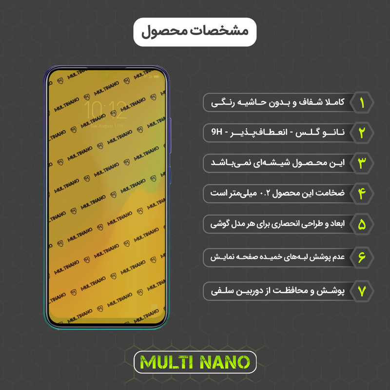 محافظ صفحه نمایش مولتی نانو مدل X-SFT مناسب برای گوشی موبایل لنوو K10 Plus به همراه محافظ پشت