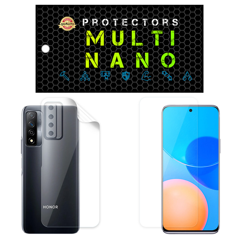 محافظ صفحه نمایش مولتی نانو مدل X-SFT مناسب برای گوشی موبایل آنر Play 5T Pro به همراه محافظ پشت