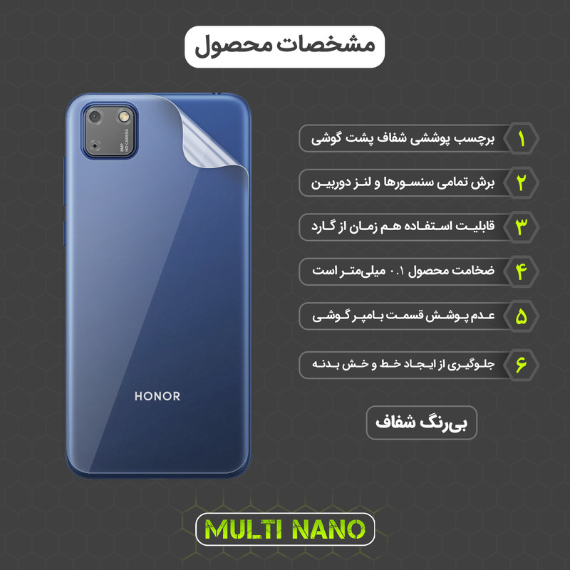 محافظ صفحه نمایش مولتی نانو مدل X-SFT مناسب برای گوشی موبایل آنر 9S به همراه محافظ پشت