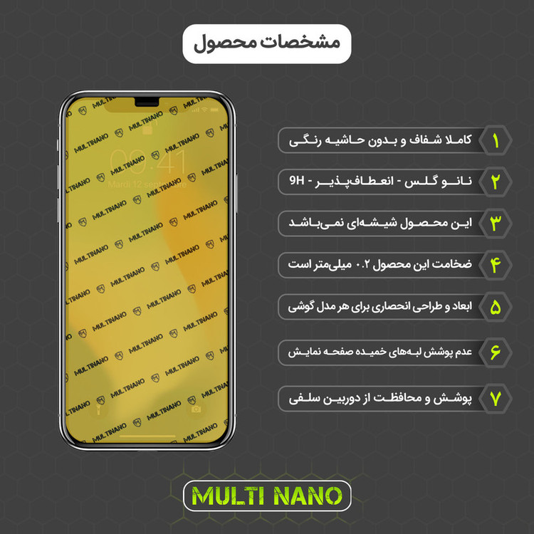 محافظ صفحه نمایش مولتی نانو مدل X-SFG مناسب برای گوشی موبایل اپل iPhone X به همراه برچسب پوششی