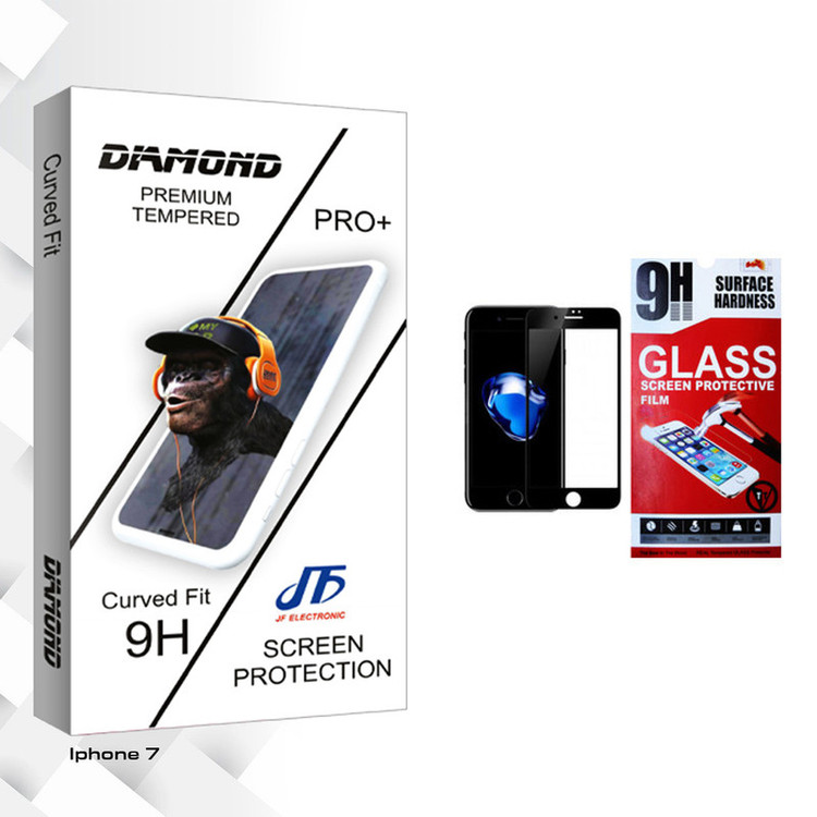 محافظ صفحه نمایش گوشی جی اف مدل Diamond glass مناسب برای گوشی موبایل اپل Iphone 7